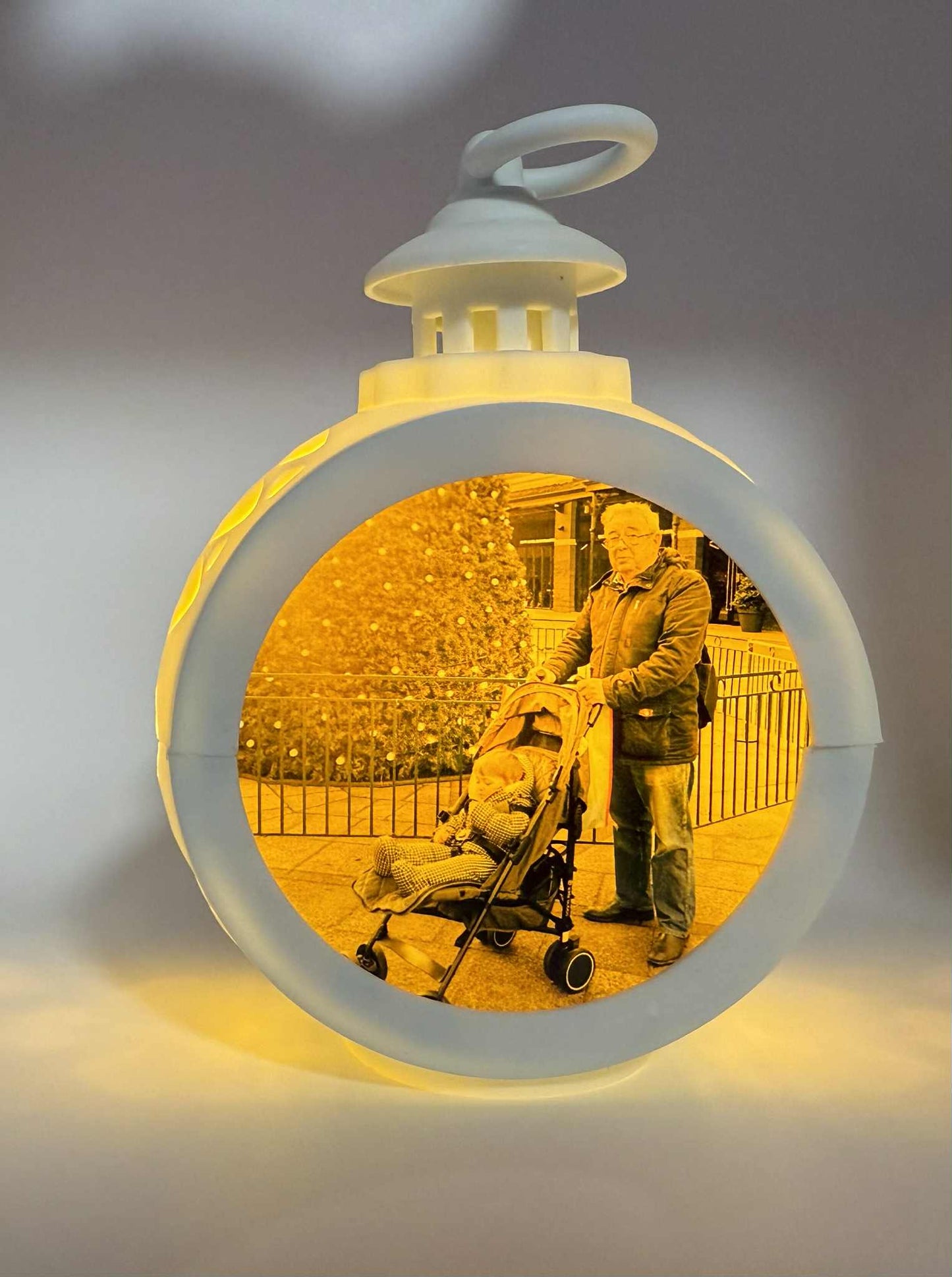 Personalised Small Lantern- White