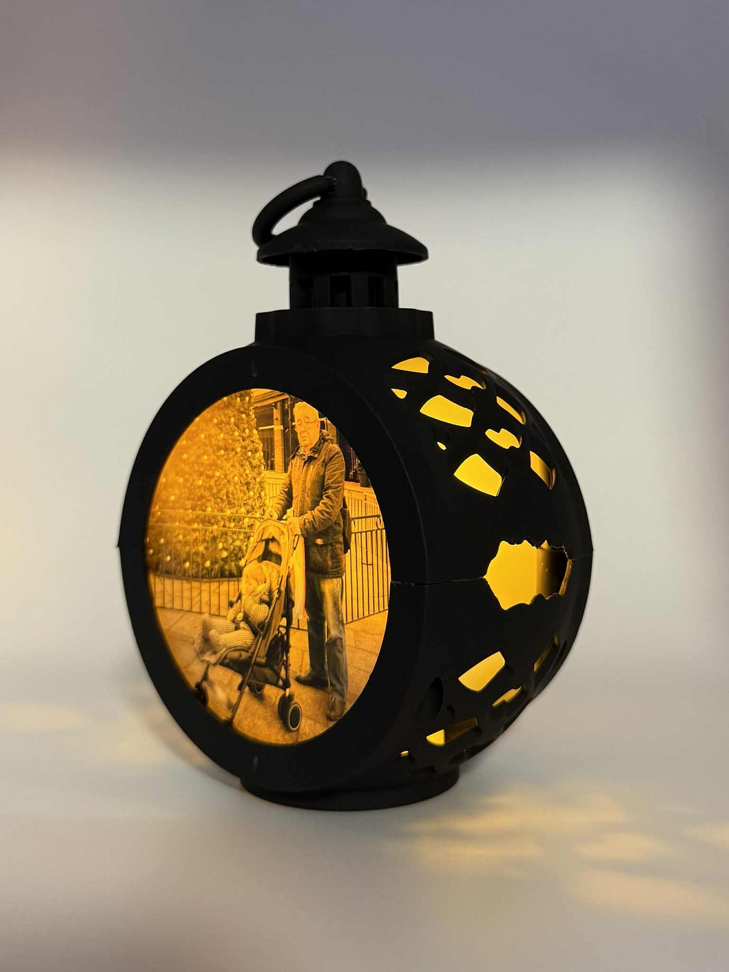 Personalised Small Lantern- Black