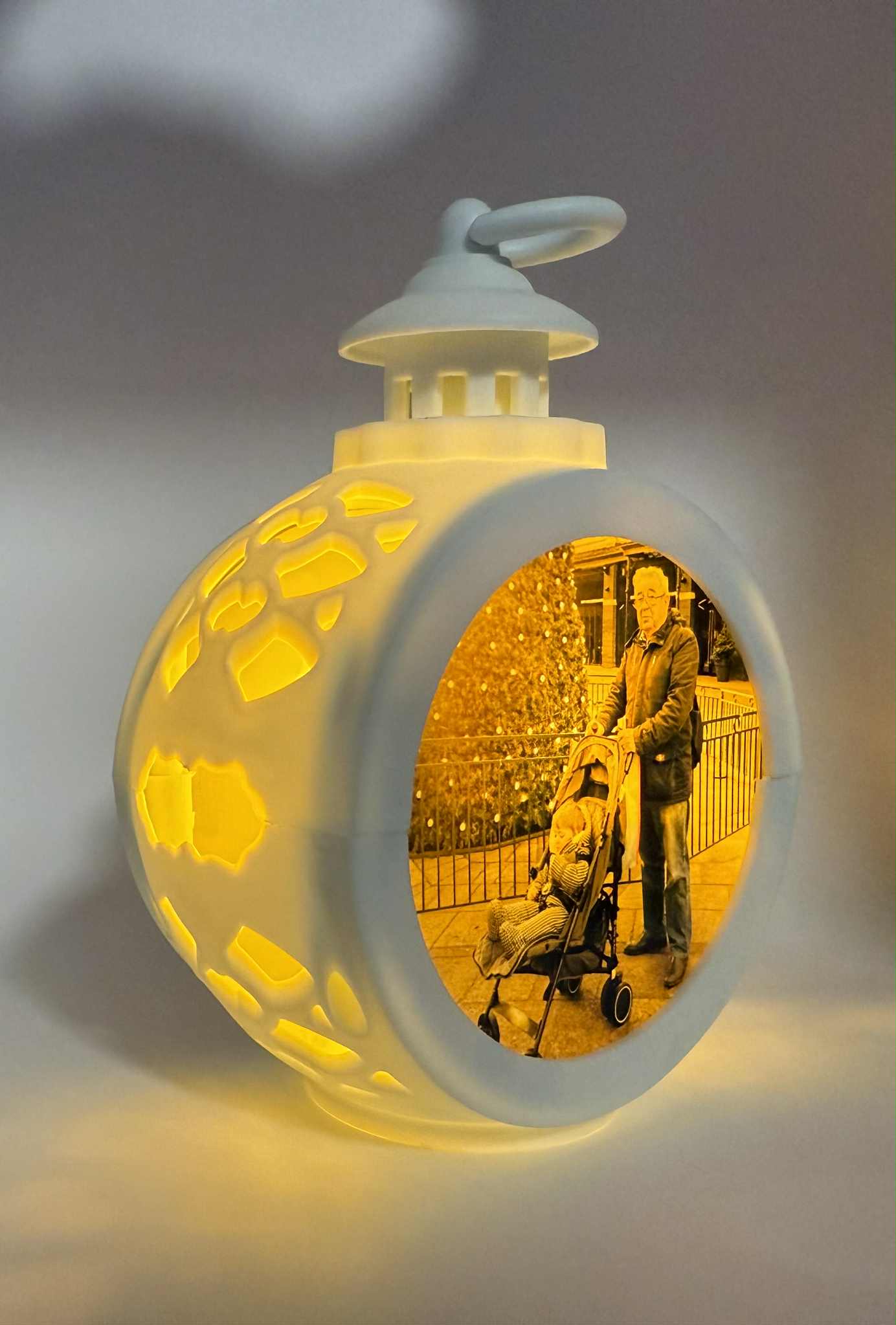 Personalised Small Lantern- White