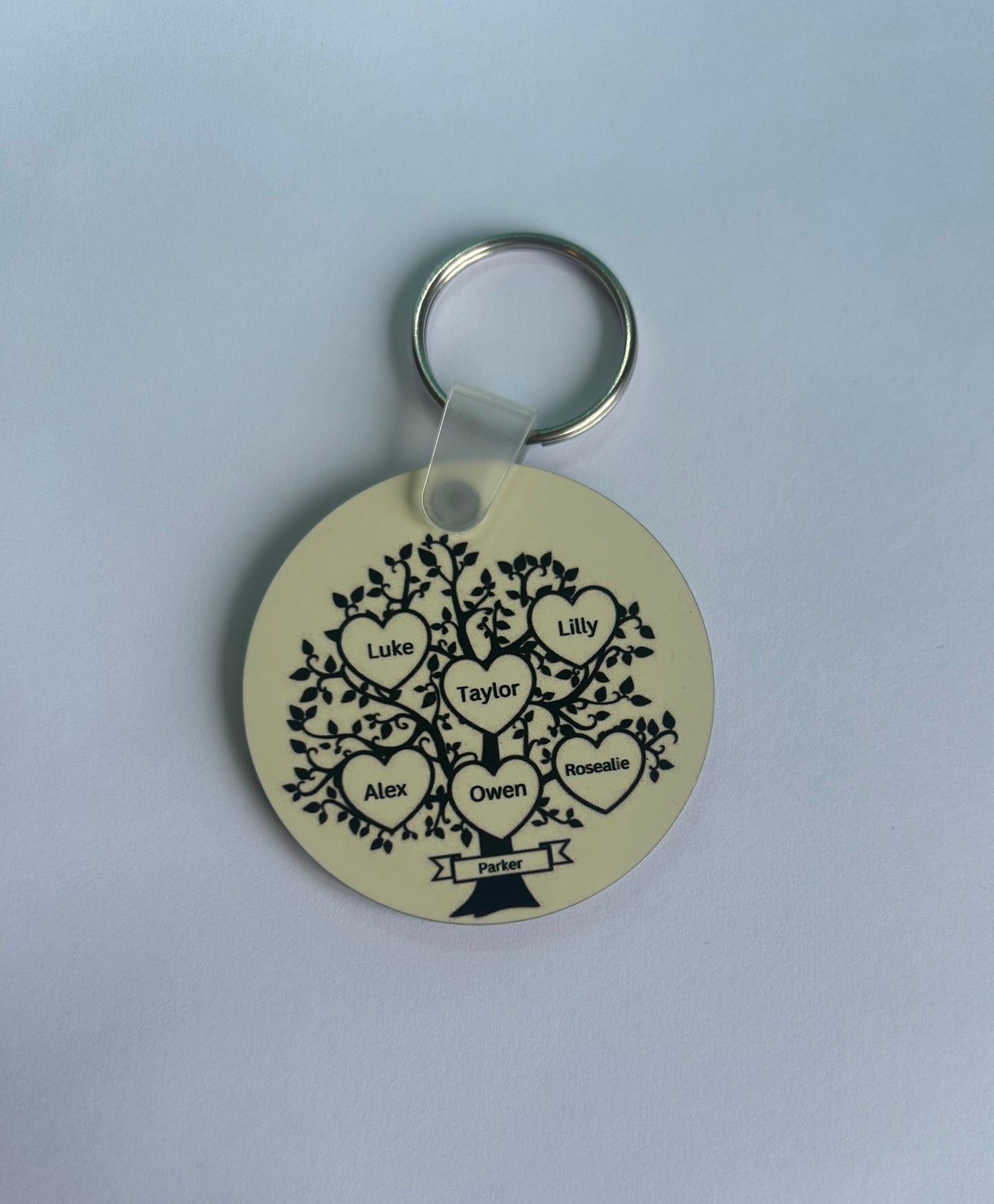 Personalised MDF Circle Keyring