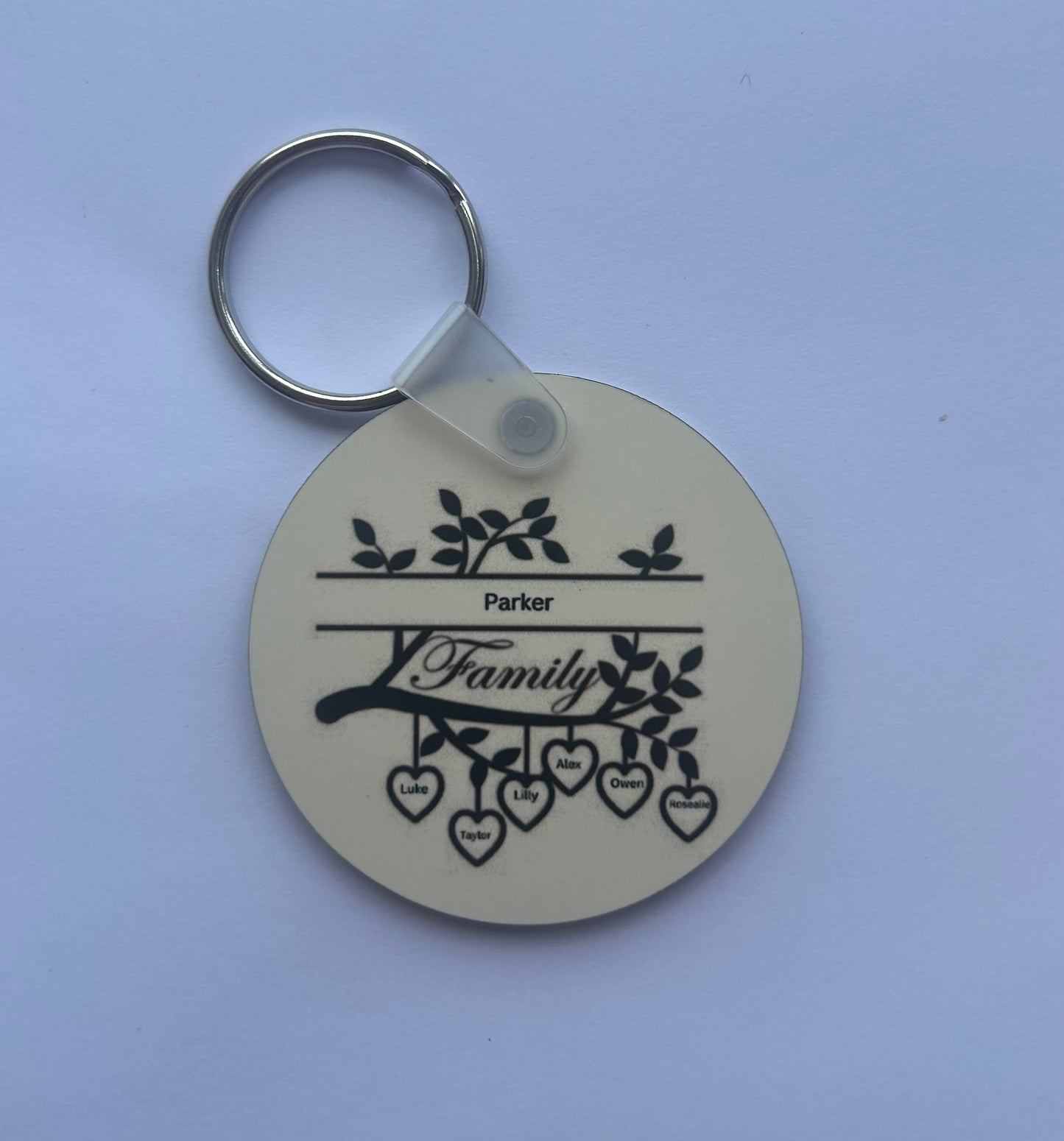 Personalised MDF Circle Keyring
