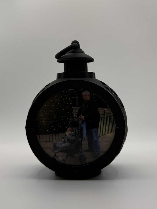 Personalised Small Lantern- Black