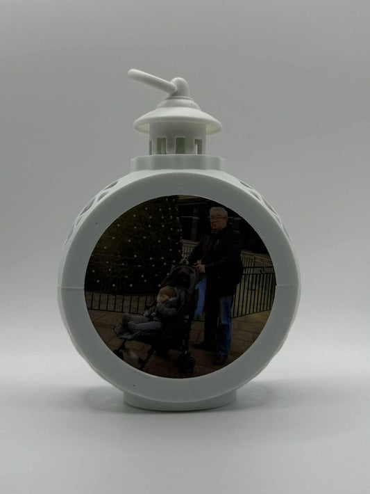 Personalised Small Lantern- White
